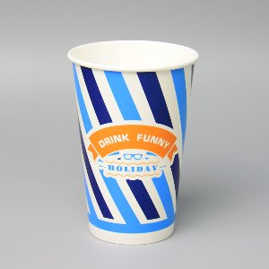 아이스 음료용 양면코팅 종이컵 (아이스블루 디자인) 16oz